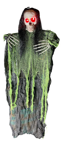 Fantasma Esqueleto Zombie Con Luz Halloween Colgante Terror