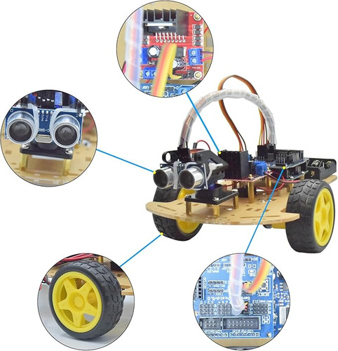 Kit Chasis Completo Auto 3wd /robot Compatible Con Arduino