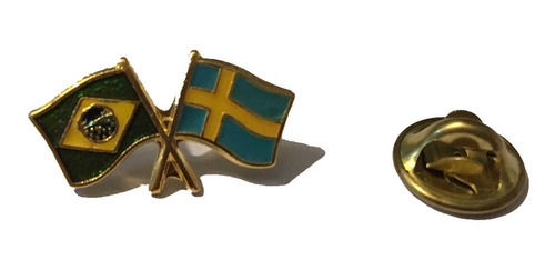 Pin Da Bandeira Do Brasil X Suécia