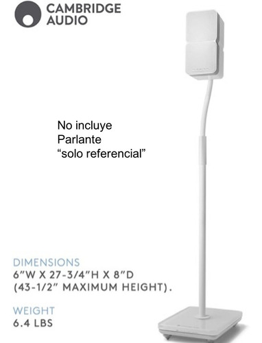 Imagen 5 de 5 de Pedestales Cambridge Minx Ca600p Minx Par Blanco