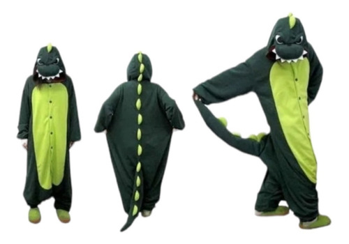 Pijama Y Disfraz Enterito Polar Niño Dinosaurio