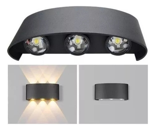 X2 Aplique Pared Interior Exterior Led Luz Calida Decorativo