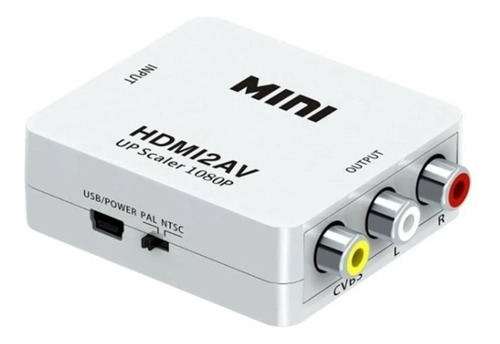 Convertidor Adaptador De Hdmi A Rca Blanco