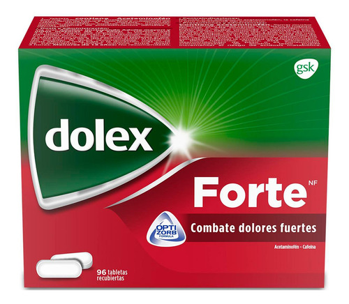 Dolex Forte Nf, Acetaminofén, Alivio Dolor Fuerte X 96 Tab