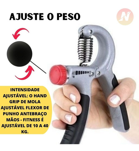 Imagem 2 de 7 de Hand Grip De Mola Ajustável Para Antebraço E Mãos