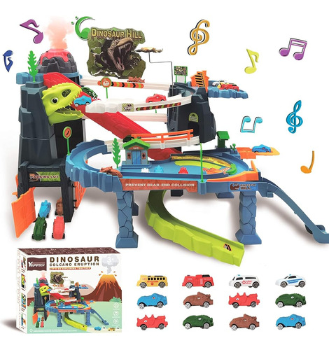 Dinosaur Toys- Juguetes De Pista De Carreras Para Niños Para