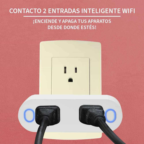 Multicontacto Inteligente Wifi, 2 Entradas