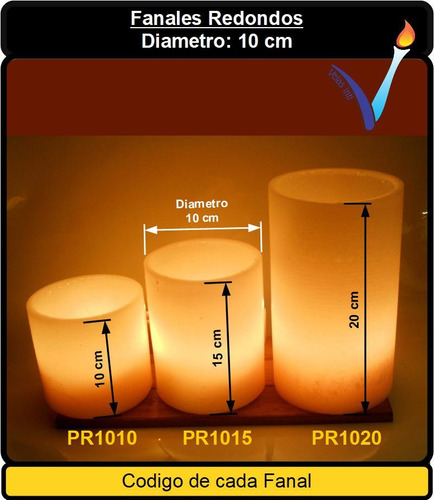 Imagen 2 de 9 de Pr1010 - 1 Fanal Redondo 10x10cm Maxima Luminosidad