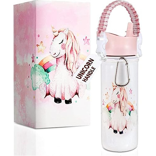 Botella De Agua De Unicornio, 18 Oz, Prueba De Fugas, M...