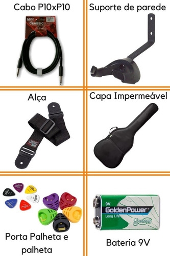 Imagem 2 de 7 de Violão Elétrico Aço Tagima Woodstock Tw29 Natural + Kit1pl