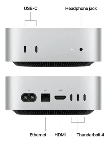 Apple Mac Mini M4 Chip 2024 16gb Ram 512gb Silver