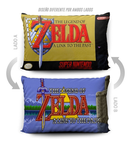 Imagen 5 de 5 de Funda De Almohada Zelda A Link To The Past 70x45cm Vudú Love