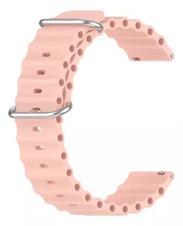 Pulseira De Silicone Oceano Compatível Haylou Solar Plus Rt3 Cor Rosa