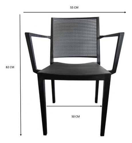 Set De 4 Sillas De Pvc Ideal Para Jardín O Interior Bek