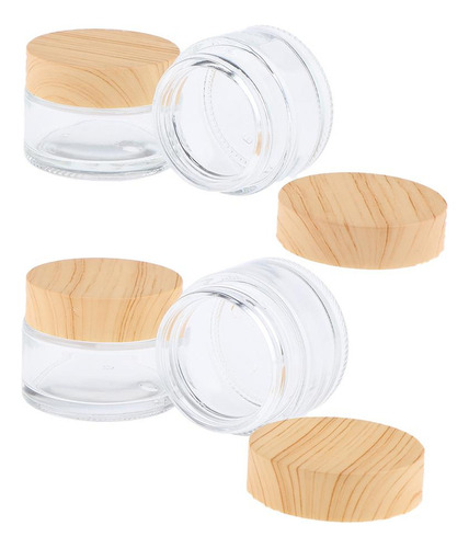 4pcs Botella De Tarros Cosméticos Bote Crema Facial Envases