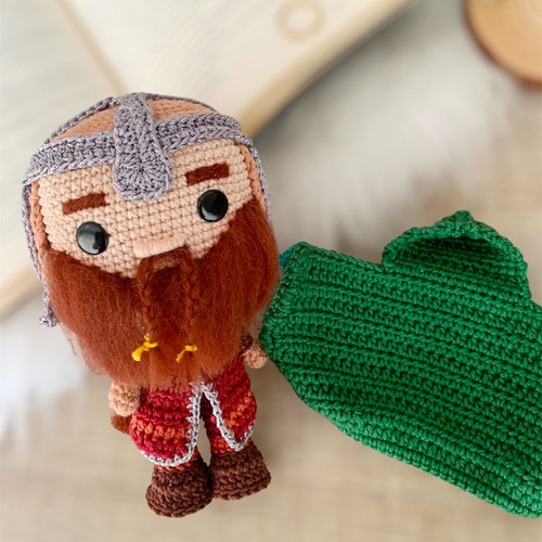 Gimli Amigurumi Boneco Estilo Funko Senhor Dos Anéis