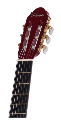 Imagen 5 de 11 de Guitarra Criolla Parquer Custom Niño 1/4 Chico Rojo