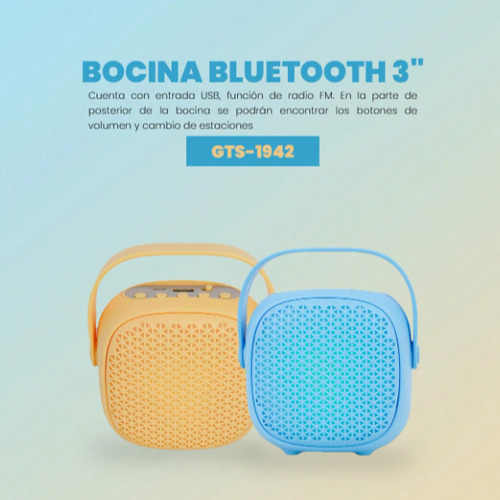 Mini Parlante Bluetooth Portátil Recargable Luces Led Fm Verde