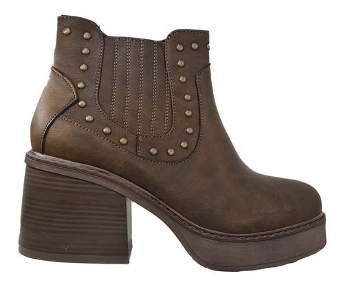 Botin Mujer Casual Cuero Tendencia 2137 -zapatillaschile