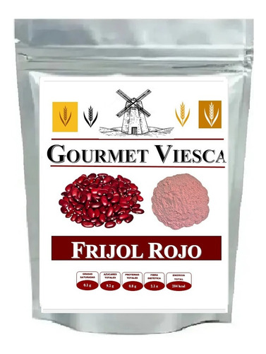 1 Kilogramo Harina De Frijol Rojo Sangre De Toro