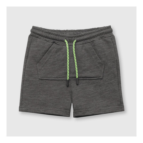 Bermuda De Bebe Niño Con Bolsillo Grafito (3 A 36 Meses)