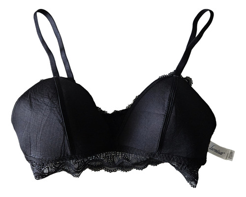 Bralette Triangular Con Base Y Espalda Anchas En Encaje