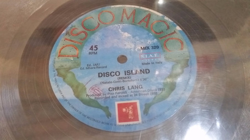 Chris Lang Disco Island (remix) Vinilo Maxi Transparente 86