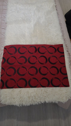 Funda Almohadon 43x43 Negro Y Rojo