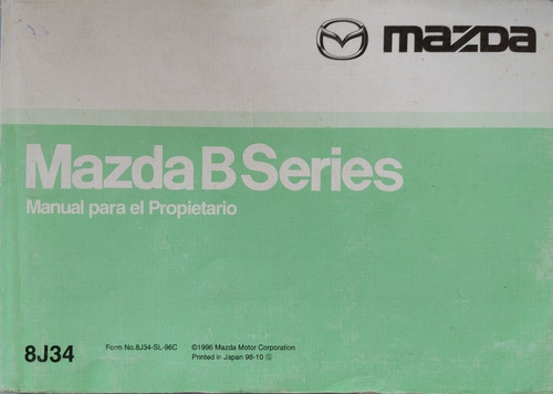 Manual Del Propietario Mazda B Series 1986 (aa158