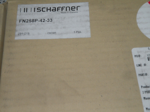 Schaffner Fn258p-42-33 Power Line Filter 3 X 480/275 Ccv