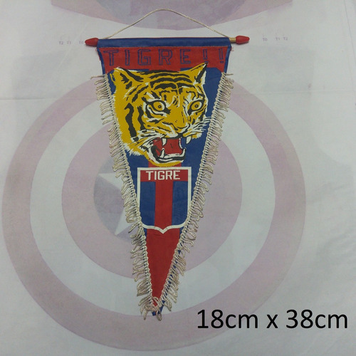 Antiguo Banderin Tigre 18 X 38