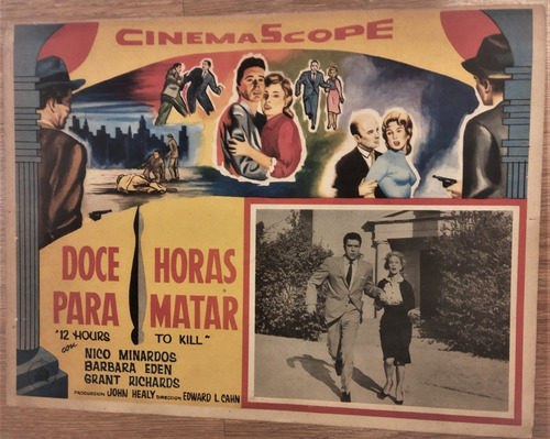 1960 Cine Lobby Card 12 Hours To Kill Edward Cahn Vintage