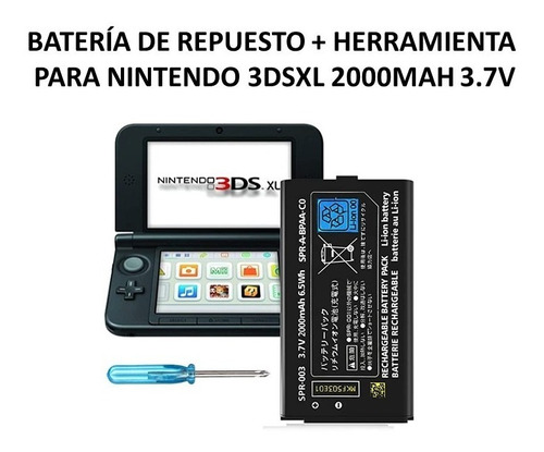 Batería De Repuesto Para Nintendo 3dsxl 2000mah 