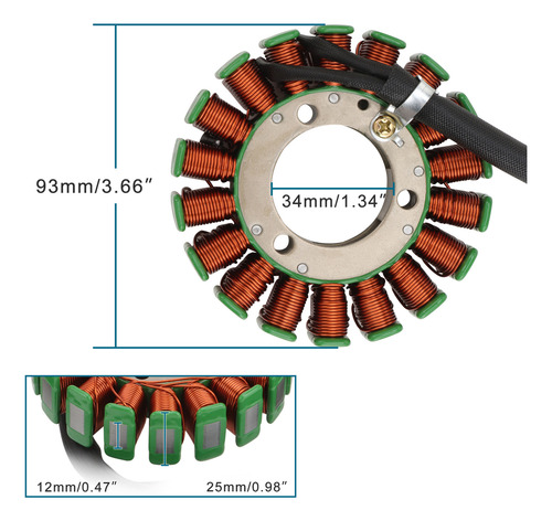 K079-1007 Para Gs500 Magneto Stator Bobina De Encendido