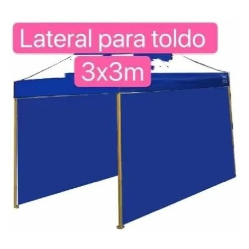 Lateral Pared 9x1.9m Para Toldo 3x3m Material 210d Azul