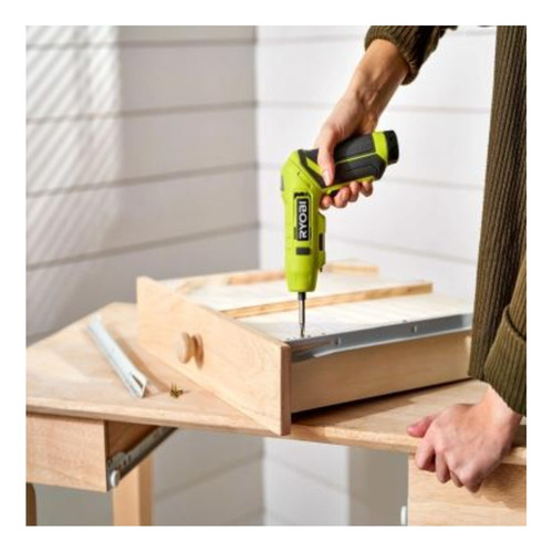 Ryobi Destornillador Inalámbrico Usb Lithium Con 16 Puntas Verde Lima 60