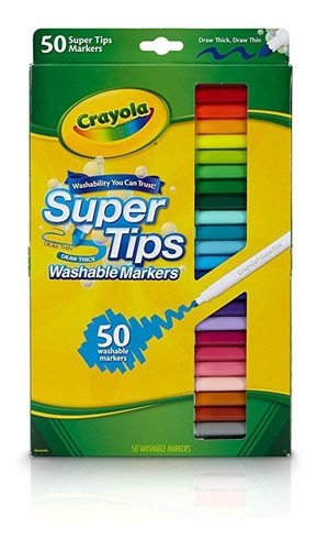 Crayola Marcadores Super Tips Lavable 50 / Envio Inmediato 