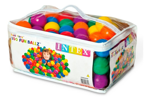 Imagen 4 de 8 de Pelotero Saltarin Inflable 21592/1 + Pelotitas Intex Mm