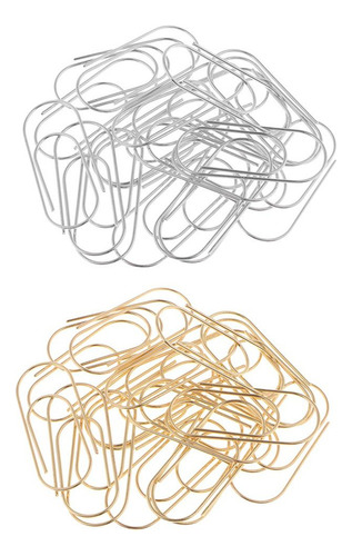 2 Clips De Papel De Oficina De 20 Piezas Oro
