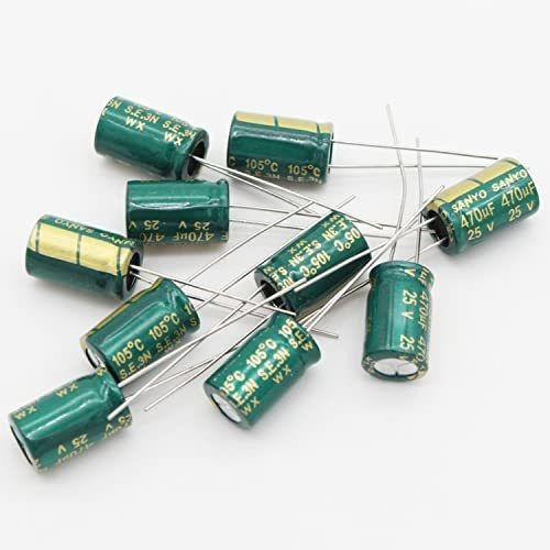 Paquete De 10 Condensadores Electrolíticos 470uf 25 V 105 C 
