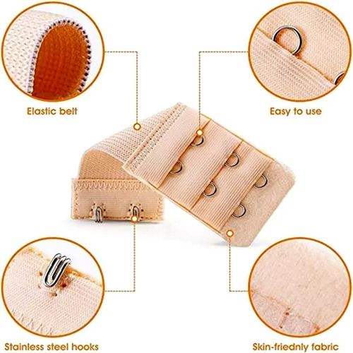 Extensiones Bra Brasier Mujer Extensores 3 Ganchos12pcs