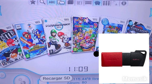 Wii Juegos Pendrive 128 Gb