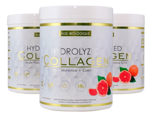 Colageno Hidrolizado Ac Hialuronico Q10 Vit C Age Biologique