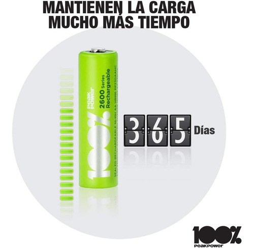 Baterias Pilas Aa Peakpower 2300mah Recargables