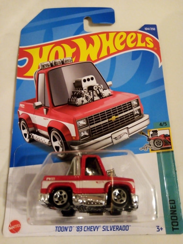 Hot Wheels | 2022 | '83 Chevy Silverado Pickup Tooned Roja