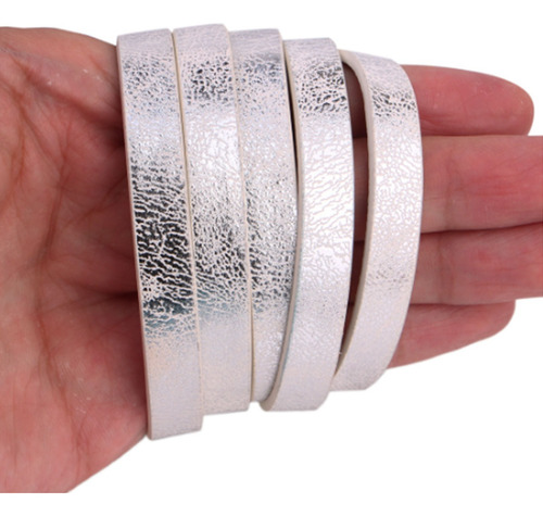 Cordón De Cuero Pu Para Accesorios O Bisutería I Color Plata
