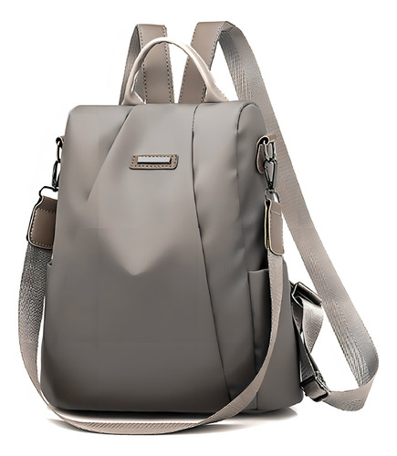Mochila Mujer Impermeable Cierre Antirrobo Bolsa Moda 070 Am7 Color Negro