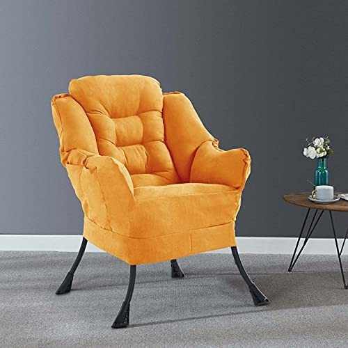 Mueble - Sillón Tapizado Lazy Chair Accent Sofá Con Patas De