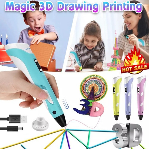 Pluma 3d Para Niños Dibujo De Impresión A Lápiz 3d Con Panta
