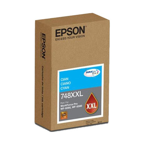 Cartucho Epson Wf-6590 T748xxl Cyan Original